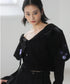 Abstract Cut-Out Crop Jacket